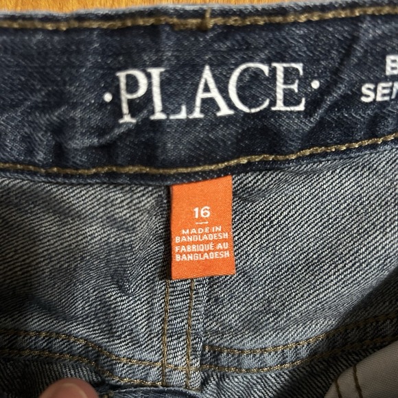 The Childrens Place Bootcut Jeans Dark Wash Kids Size 16 - Picture 4 of 6